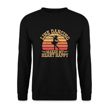 Pure joy of line dancing - Unisex Sweatshirt - black - Front - Alina (178cm) & Michal (187cm)