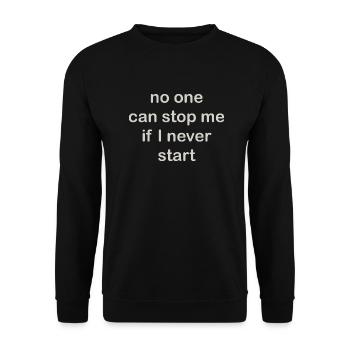no one - Unisex Pullover - Schwarz - Vorne - Alina (178cm) & Michal (187cm)