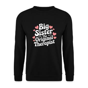 Sœur, Frère ou sœur, Famille - Sweat-shirt Unisexe - noir - Devant - Alina (178cm) & Michal (187cm)
