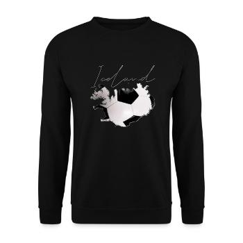 Carte de l’Islande encadrée Real Football FR - Sweat-shirt Unisexe - noir - Devant - Alina (178cm) & Michal (187cm)
