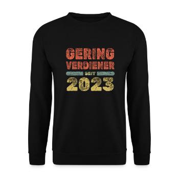 Year 2023 - Unisex Sweatshirt - black - Front - Alina (178cm) & Michal (187cm)