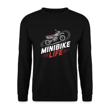 Für echte Minibike-Fans - Unisex Pullover - Schwarz - Vorne - Alina (178cm) & Michal (187cm)