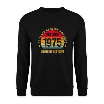 50 Years Old Of Being Awesome 1975 50th Birthday - Unisex Sweatshirt - black - Front - Alina (178cm) & Michal (187cm)