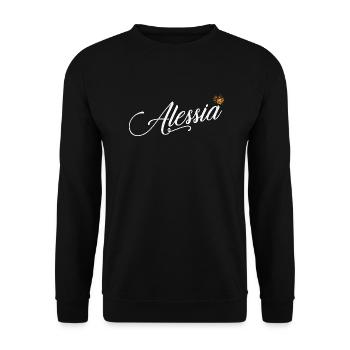 Alessia Nom pour les femmes Enfants Tout-petits - Alessia - Sweat-shirt Unisexe - noir - Devant - Alina (178cm) & Michal (187cm)