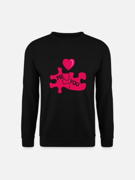 Puzzle Love - Unisex Sweatshirt - black