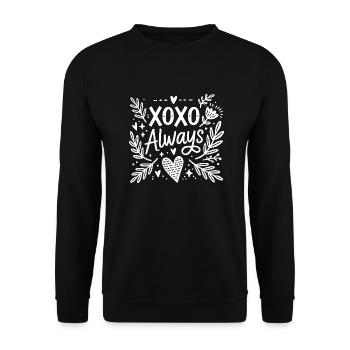 XOXO Toujours - Sweat-shirt Unisexe - noir - Devant - Alina (178cm) & Michal (187cm)