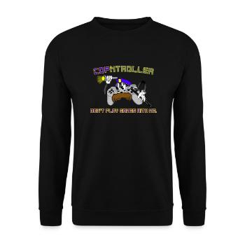 Cop-ntroller Jouer à des jeux Drôle Rétro Gaming Gamer - Sweat-shirt Unisexe - noir - Devant - Alina (178cm) & Michal (187cm)
