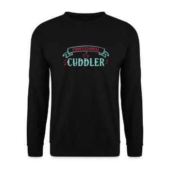 Professional Cuddler 2 - Unisex Pullover - Schwarz - Vorne - Alina (178cm) & Michal (187cm)