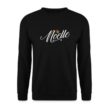 Noelle Name für Frauen Kinder Kleinkinder - Noelle Leisten - Unisex Pullover - Schwarz - Vorne - Alina (178cm) & Michal (187cm)