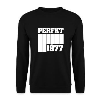 Einzigartig 1977 - Unisex Pullover - Schwarz - Vorne - Alina (178cm) & Michal (187cm)