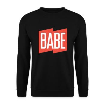 BABE - Sweat-shirt Unisexe - noir - Devant - Alina (178cm) & Michal (187cm)