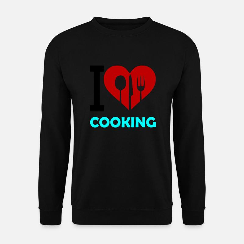 i love cooking - Unisex Pullover - Schwarz
