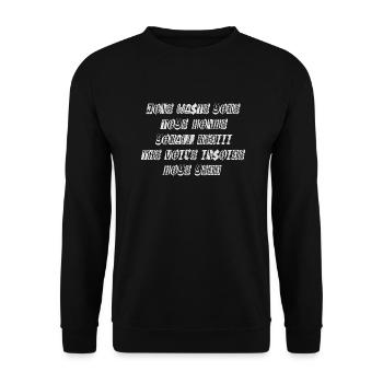 JONE WASTE YORE TOYE MONME YORALL REDIII THE VOICE - Unisex Pullover - Schwarz - Vorne - Alina (178cm) & Michal (187cm)