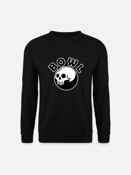 Kranium Bowling Kugle - Skål Design - Unisex sweater - sort