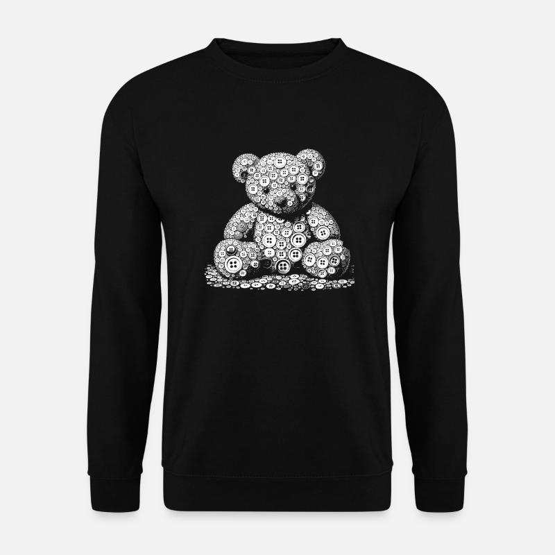 Knöpfe - Unisex Pullover - Schwarz