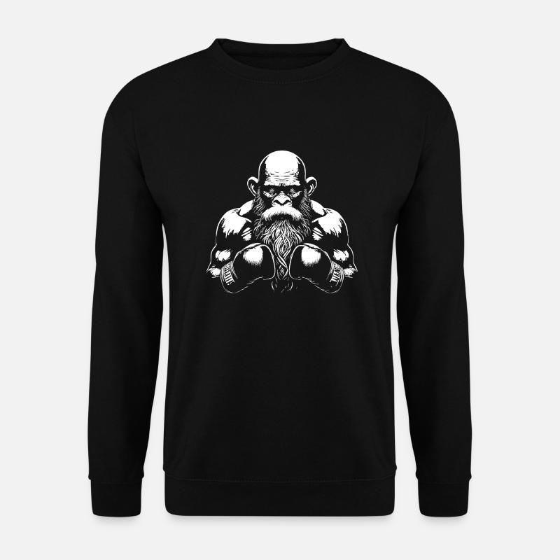 boxer monkey - Unisex Sweatshirt - black
