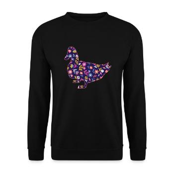 Ducks - Unisex Sweatshirt - black - Front - Alina (178cm) & Michal (187cm)