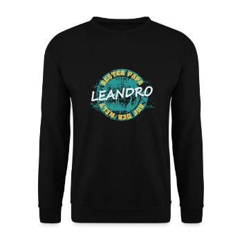 Leandro as Father's Day - Unisex Sweatshirt - black - Front - Alina (178cm) & Michal (187cm)