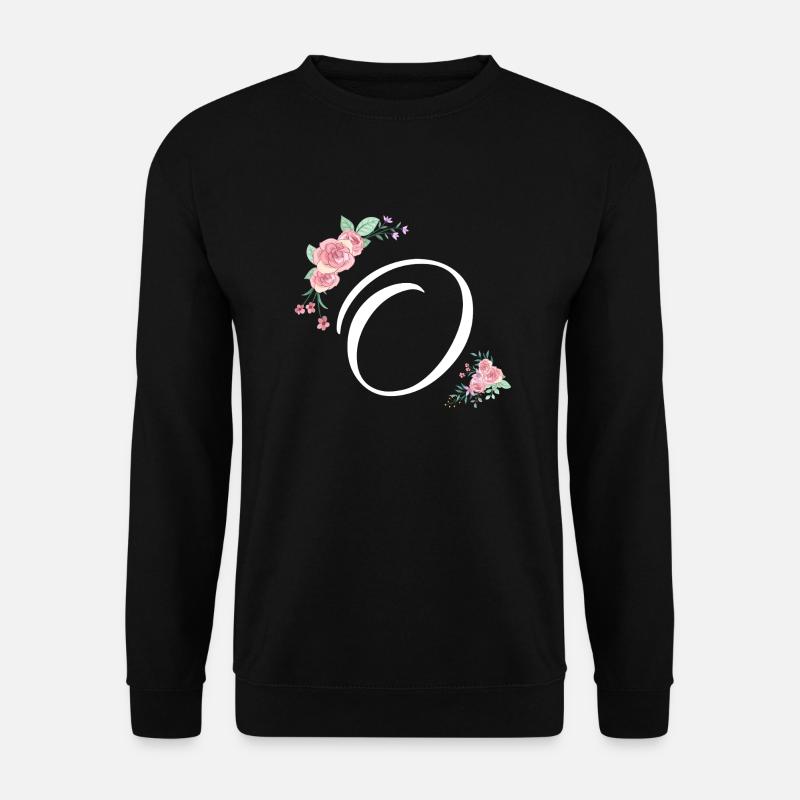 Buchstabe o Blumen - Unisex Pullover - Schwarz