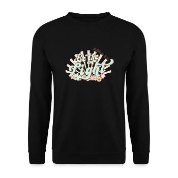 Be The Light - Unisex Sweatshirt - black - Front - Alina (178cm) & Michal (187cm)