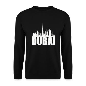 Dubai Skyline 1 - Unisex Sweatshirt - black - Front - Alina (178cm) & Michal (187cm)