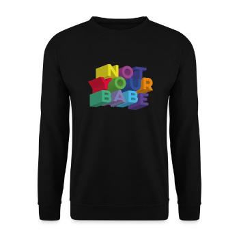 NICHT DEIN BABY - Unisex Pullover - Schwarz - Vorne - Alina (178cm) & Michal (187cm)