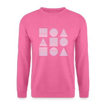 Design geometrischer Formen - Unisex Pullover - Pink - Vorne