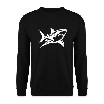 Le requin des profondeurs rencontre le tatouage Sharp et élégant - Sweat-shirt Unisexe - noir - Devant - Alina (178cm) & Michal (187cm)