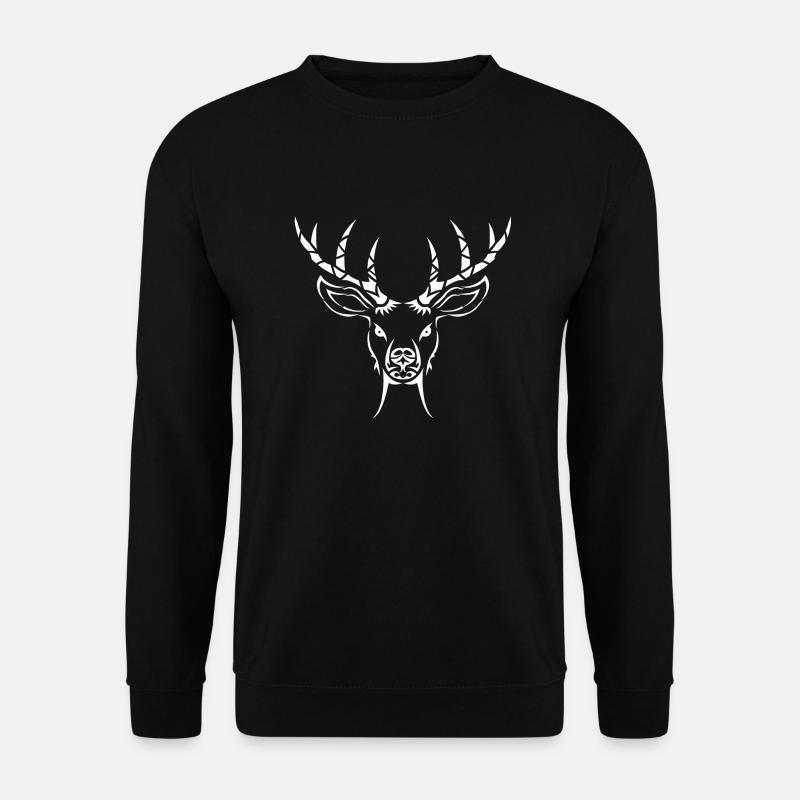 Deer2 white - Unisex Sweatshirt - black