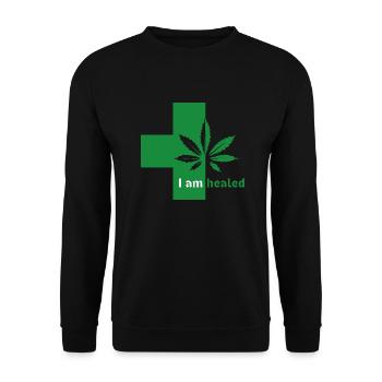 Cure de médecine au cannabis - Sweat-shirt Unisexe - noir - Devant - Alina (178cm) & Michal (187cm)