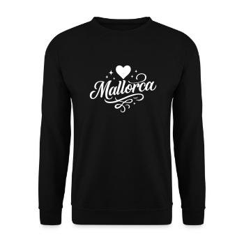 Mallorca Herz - Unisex Pullover - Schwarz - Vorne - Alina (178cm) & Michal (187cm)