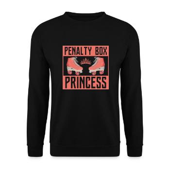 Penalty Box Princess Roller Derby Skating - Unisex Sweatshirt - black - Front - Alina (178cm) & Michal (187cm)