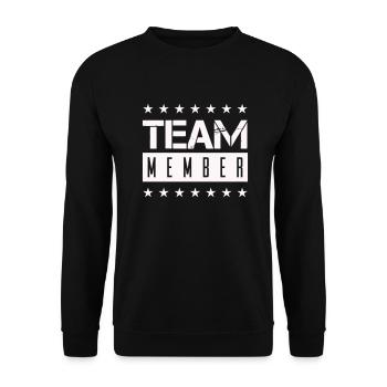 Team Member - Unisex Sweatshirt - black - Front - Alina (178cm) & Michal (187cm)