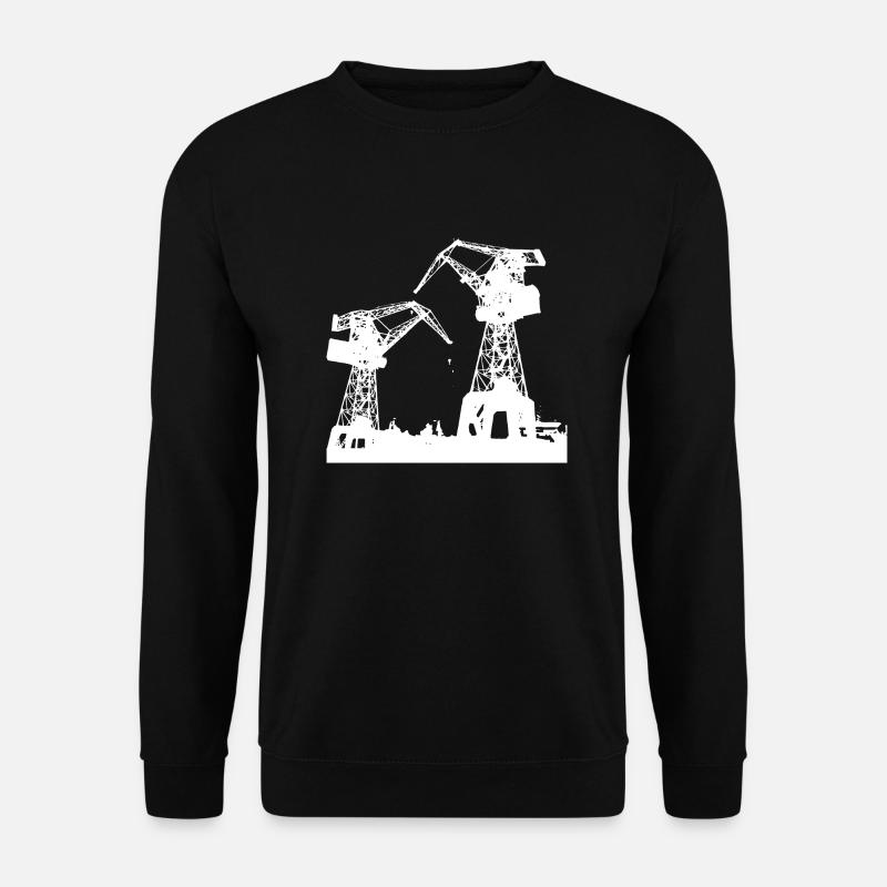 industrial cranes design - Unisex Sweatshirt - black