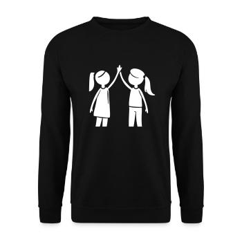 Friendship Girls Best Friend - Unisex Sweatshirt - black - Front - Alina (178cm) & Michal (187cm)