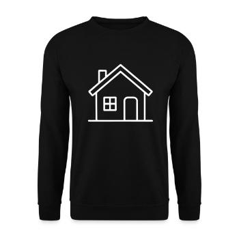 Icône de la maison - Sweat-shirt Unisexe - noir - Devant - Alina (178cm) & Michal (187cm)