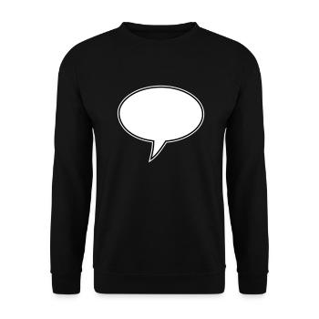 Speech Bubble Design Links - Unisex Sweatshirt - black - Front - Alina (178cm) & Michal (187cm)