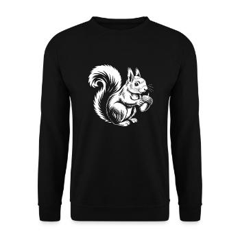 Écureuils et glands : habitants de la forêt - Sweat-shirt Unisexe - noir - Devant - Alina (178cm) & Michal (187cm)