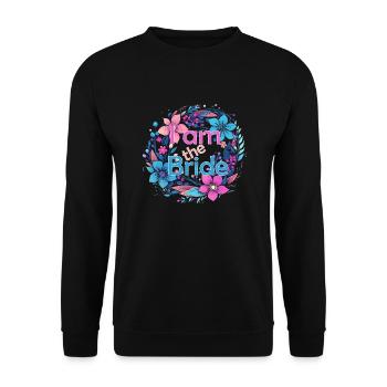 Bachelorette Party Outfit for the Bachelorette Party - Unisex Sweatshirt - black - Front - Alina (178cm) & Michal (187cm)