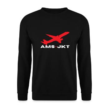 INDONET Amsterdam - Jakarta - Unisex Sweatshirt - black - Front - Alina (178cm) & Michal (187cm)