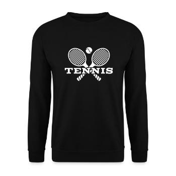 Tennis - Unisex Sweatshirt - black - Front - Alina (178cm) & Michal (187cm)