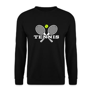 Tennis - Unisex Sweatshirt - black - Front - Alina (178cm) & Michal (187cm)