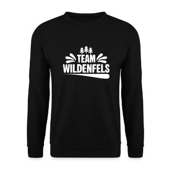 Team Wildenfels - Unisex Pullover - Schwarz - Vorne - Alina (178cm) & Michal (187cm)
