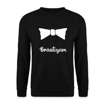 Bow Tie Groom - Unisex Sweatshirt - black - Front - Alina (178cm) & Michal (187cm)