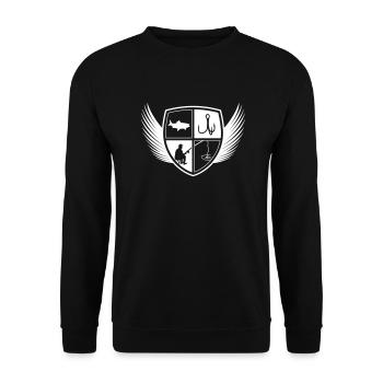 Fishing Fishing Fishing Hooks - Unisex Sweatshirt - black - Front - Alina (178cm) & Michal (187cm)