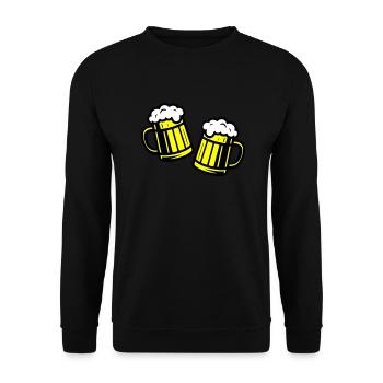 Bierglas Prost Symbol Bier - Unisex Pullover - Schwarz - Vorne - Alina (178cm) & Michal (187cm)