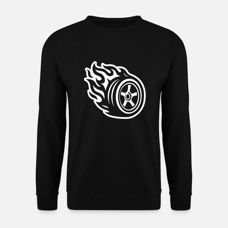 Brennender Autoreifen - Unisex Pullover - Schwarz