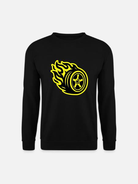 Tire Flame Car - Unisex Sweatshirt - black
