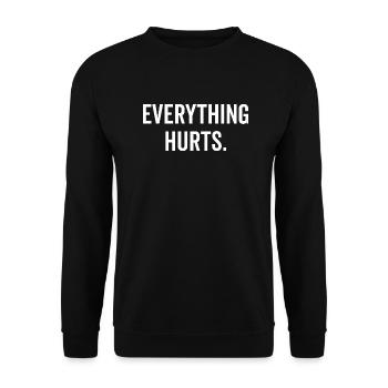 Alles tut weh - Unisex Pullover - Schwarz - Vorne - Alina (178cm) & Michal (187cm)