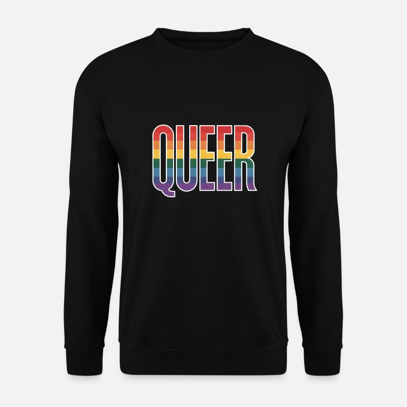 Queer - Cool queer Rainbow Logo - Unisex Sweatshirt - black